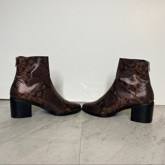 New! Treasure and Bond Farrah Studded Snakeskin Faux Leather Bootie 5 1/2 - Picture 5 of 16
